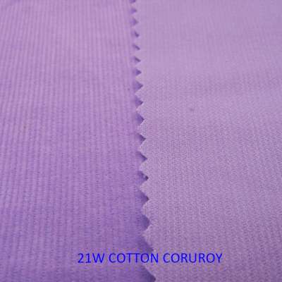 21W 100%Cotton Corduroy Fabric 145gsm 40*40 77*177 soild corduroy